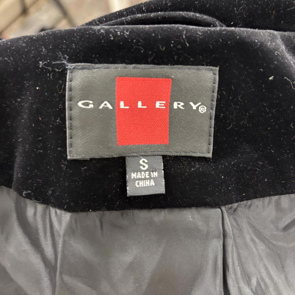 Vtg 90s/y2k Gallery Velvet knee length coat sz - Picture 4 of 6